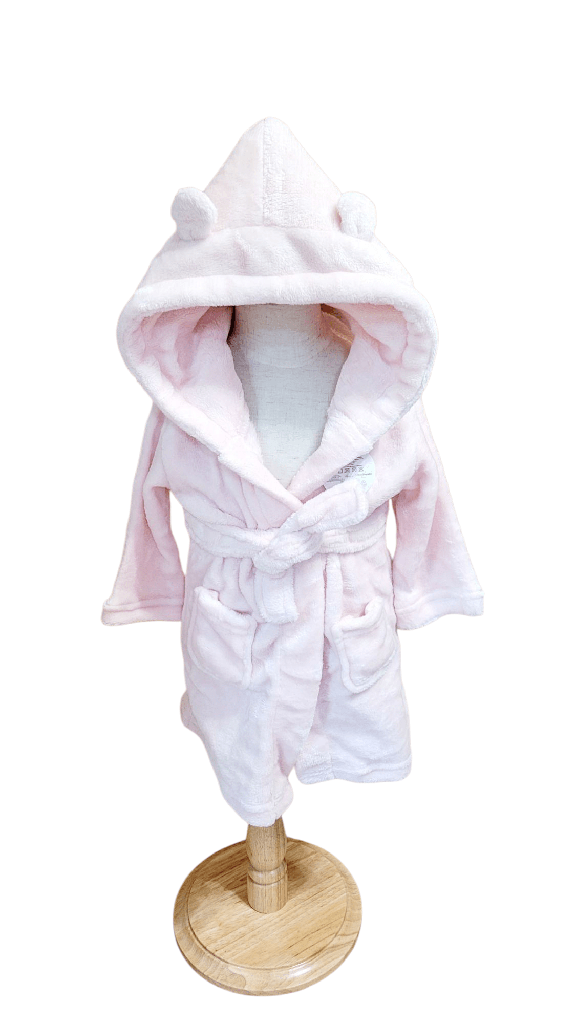 Hugs & Kisses Pink Flannel Robe with Adorable Ears - Little Looms