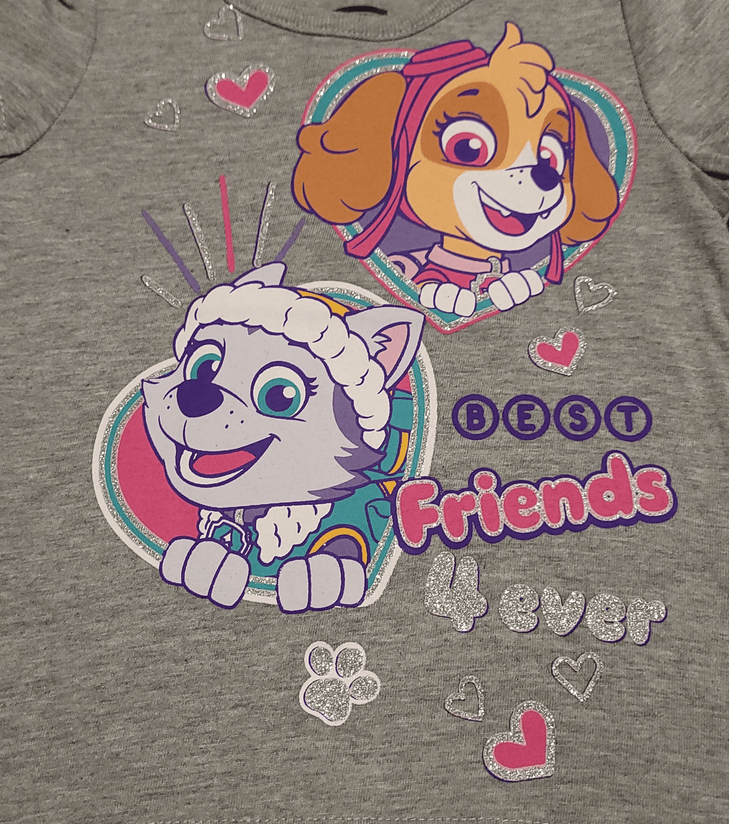 Nickelodeon PAW Patrol “Best Friends 4 Ever” Toddler Girl T-Shirt - Little Looms