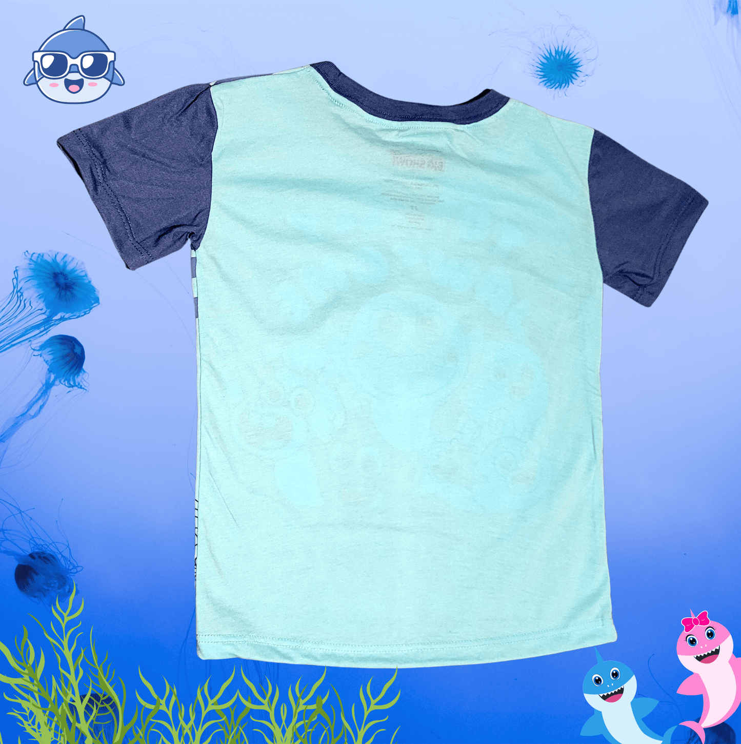 Baby Shark and Friends Totally Jawsome Blue Toddler Tee - Little Looms
