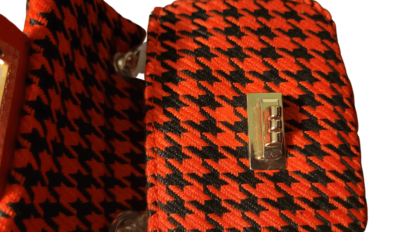 Tweed Houndstooth Mini Bag - Little Looms
