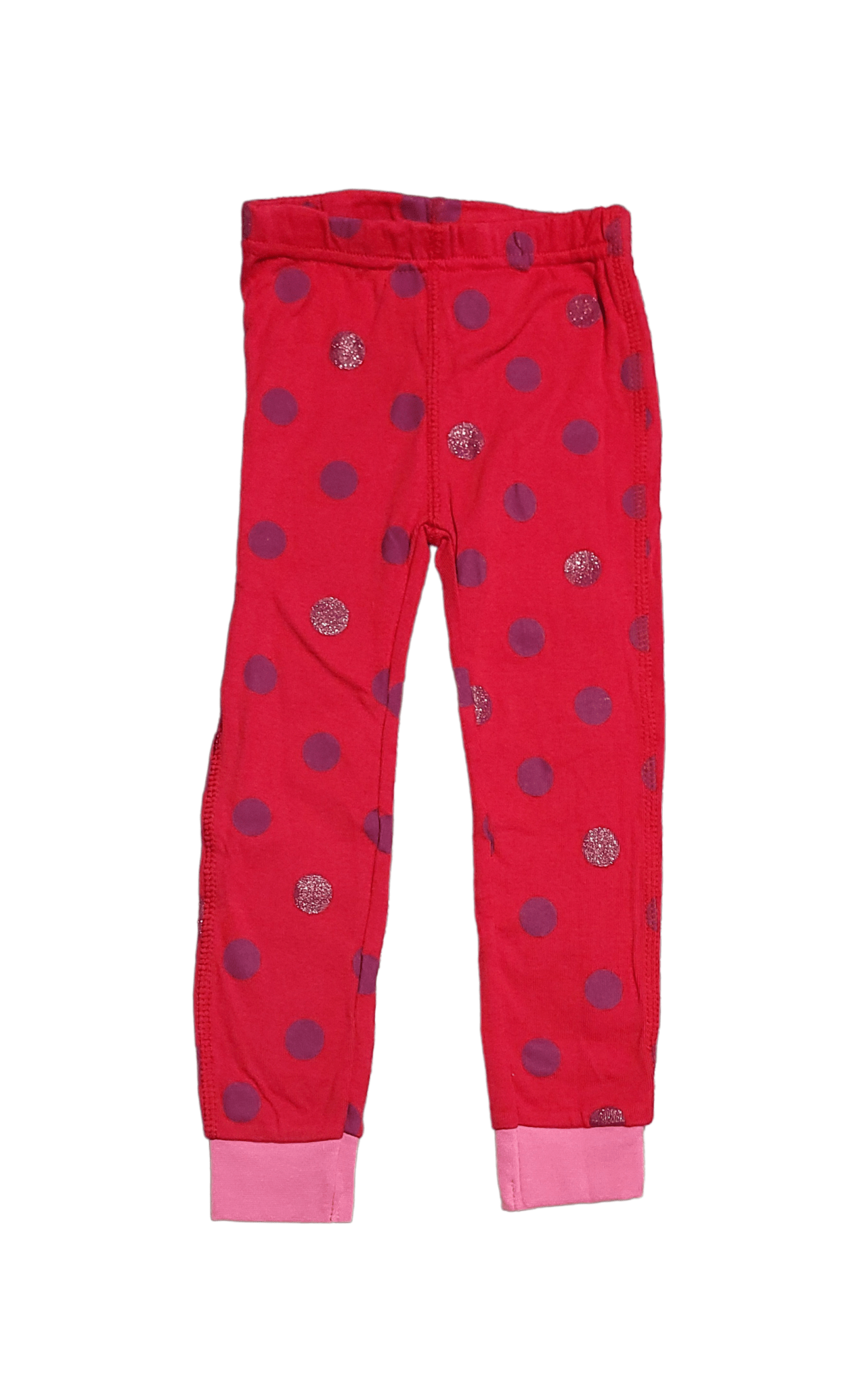 Petit Lem Red Polka Dot Toddler Girl Pajama Set with Striped Cat Embroidery - Little Looms