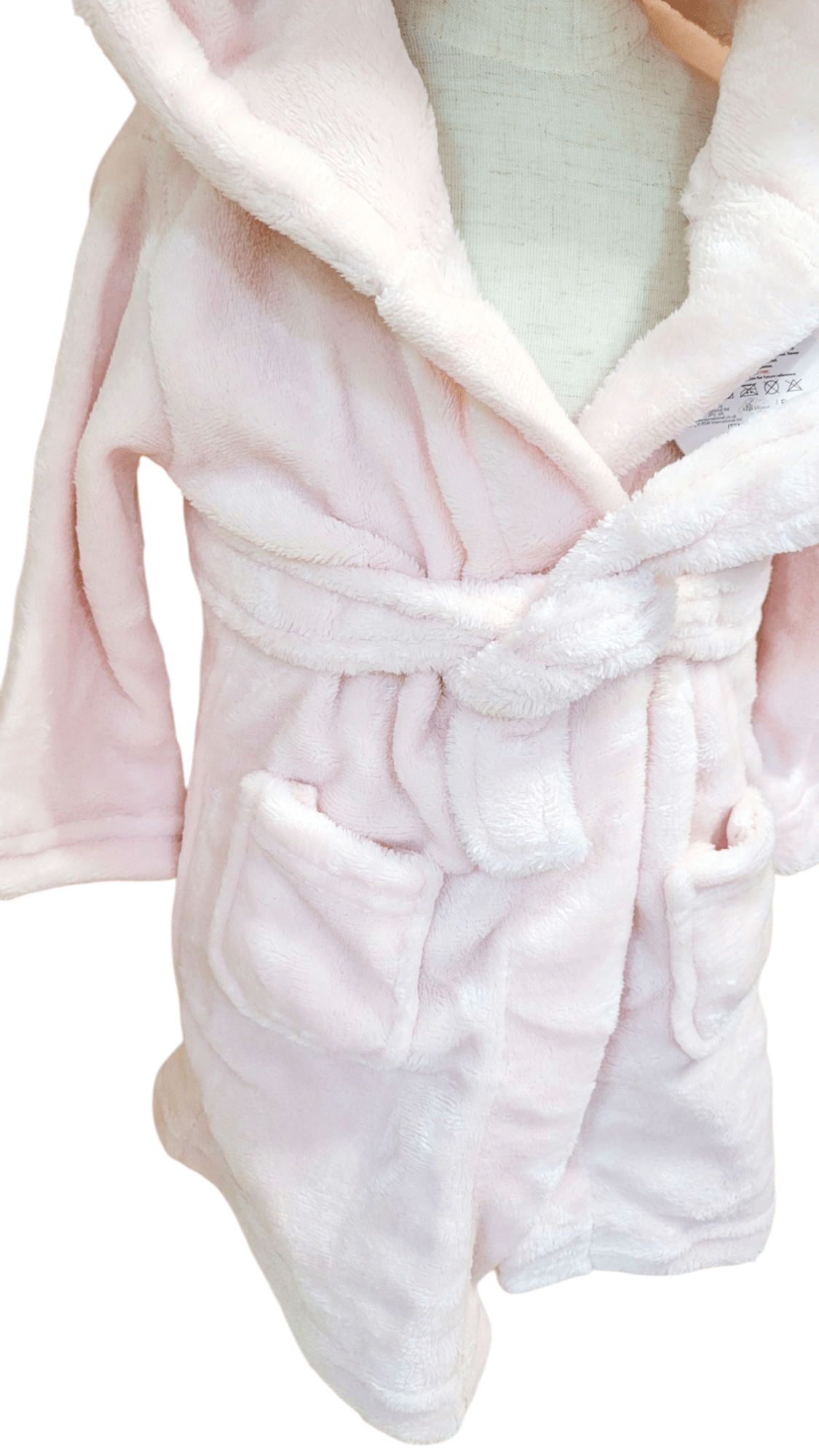 Hugs & Kisses Pink Flannel Robe with Adorable Ears - Little Looms