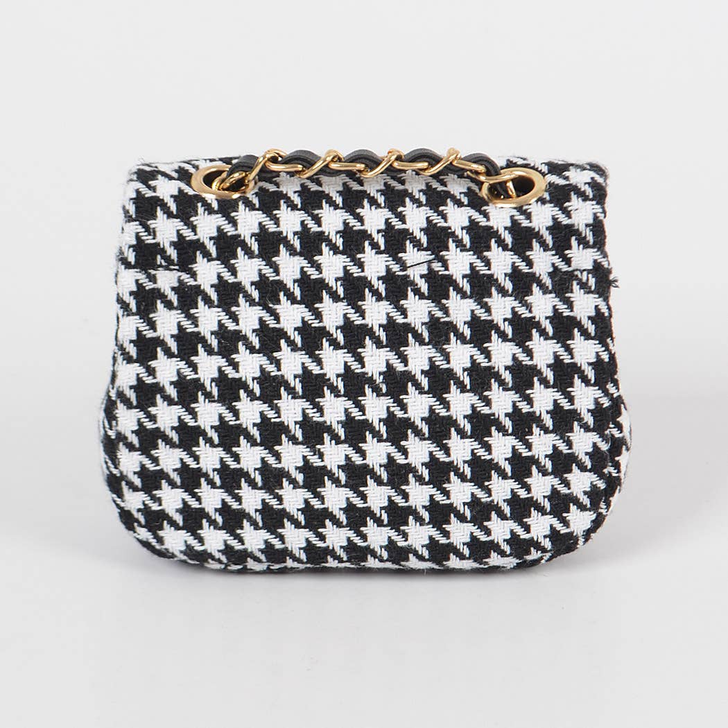 Tweed Houndstooth Mini Bag - Little Looms