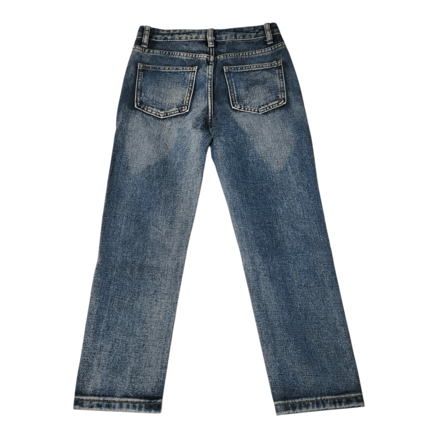 Boys’ Skinny Fit Distressed Denim Jeans – Low Waist, Cotton Blend - Little Looms