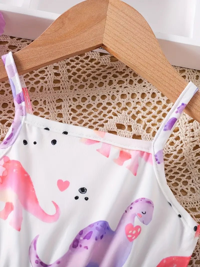 Cute and Colorful Dinosaur Baby Dress - Little Looms