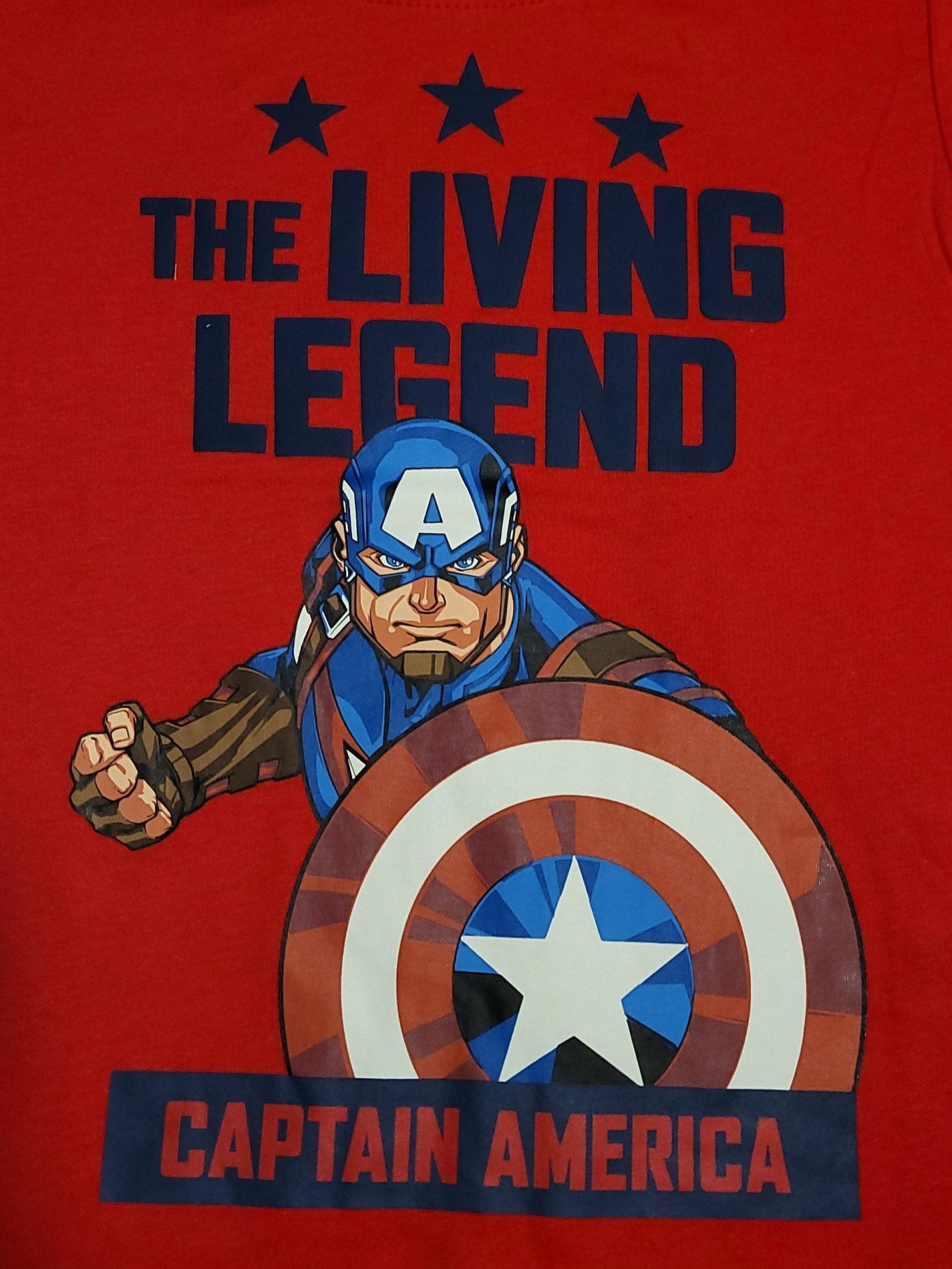 Marvel Avengers Captain America The Living Legend Toddler Boy T-shirt - Little Looms