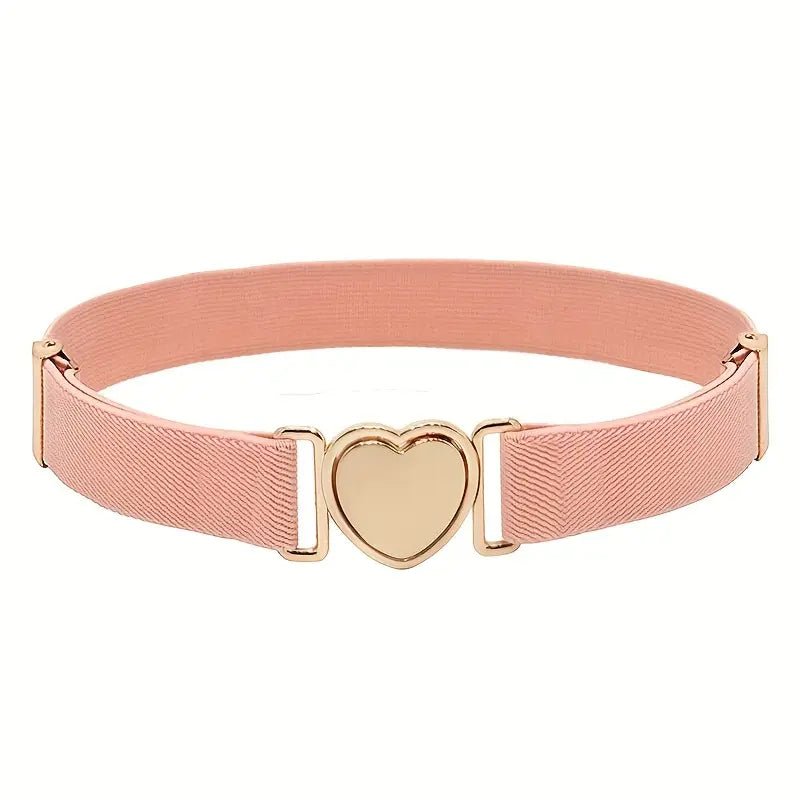 Girls’ Stretchy Belt with Adjustable Fit & Heart Buckle - Little Looms