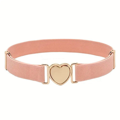 Girls’ Stretchy Belt with Adjustable Fit & Heart Buckle - Little Looms