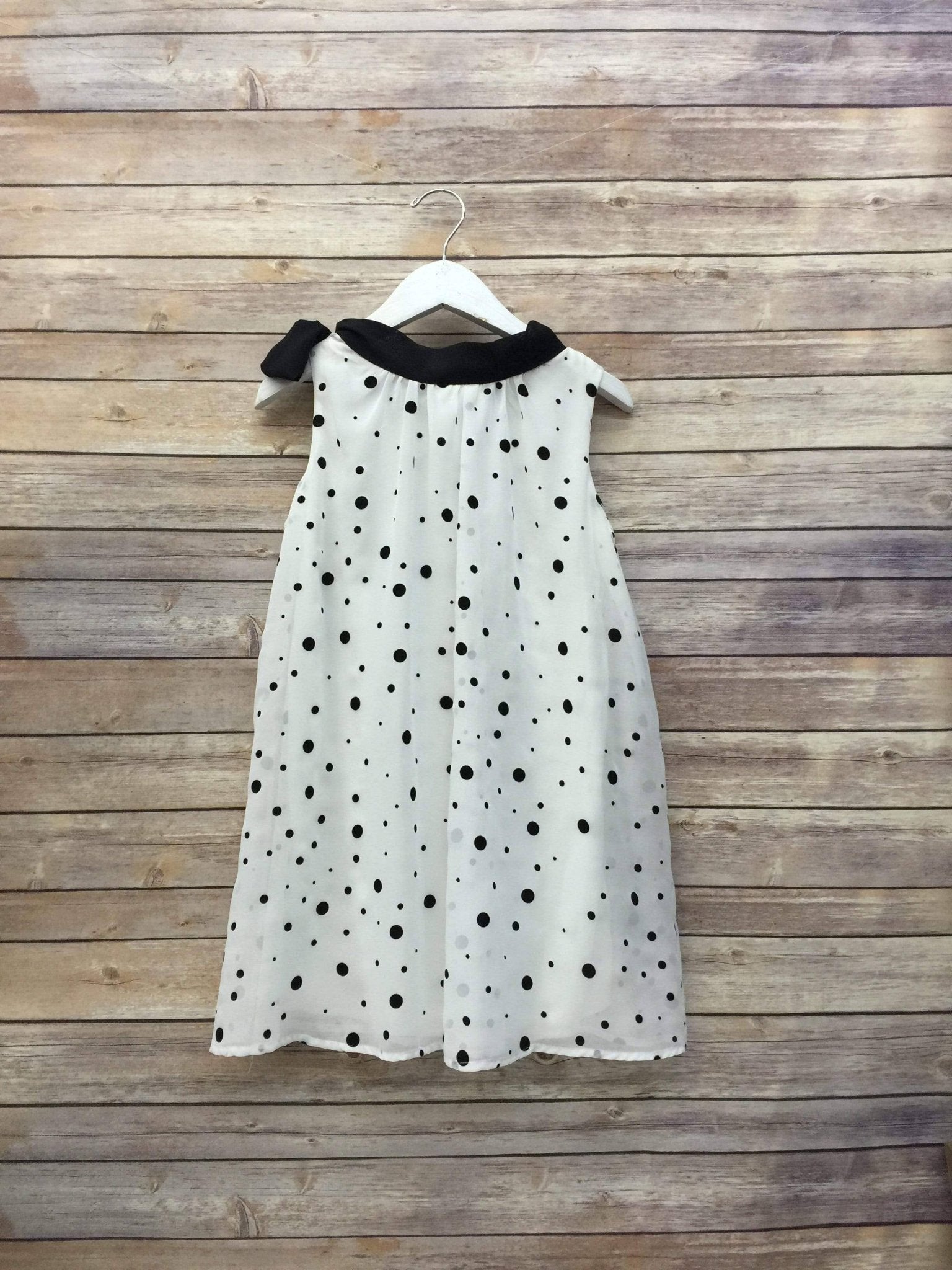 Nora Polka Dot Chiffon Dress - Little Looms