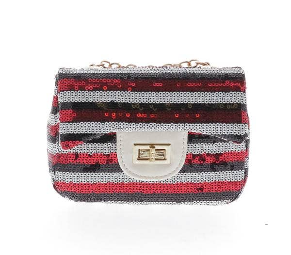 Striped Sequin Purse - Little Looms