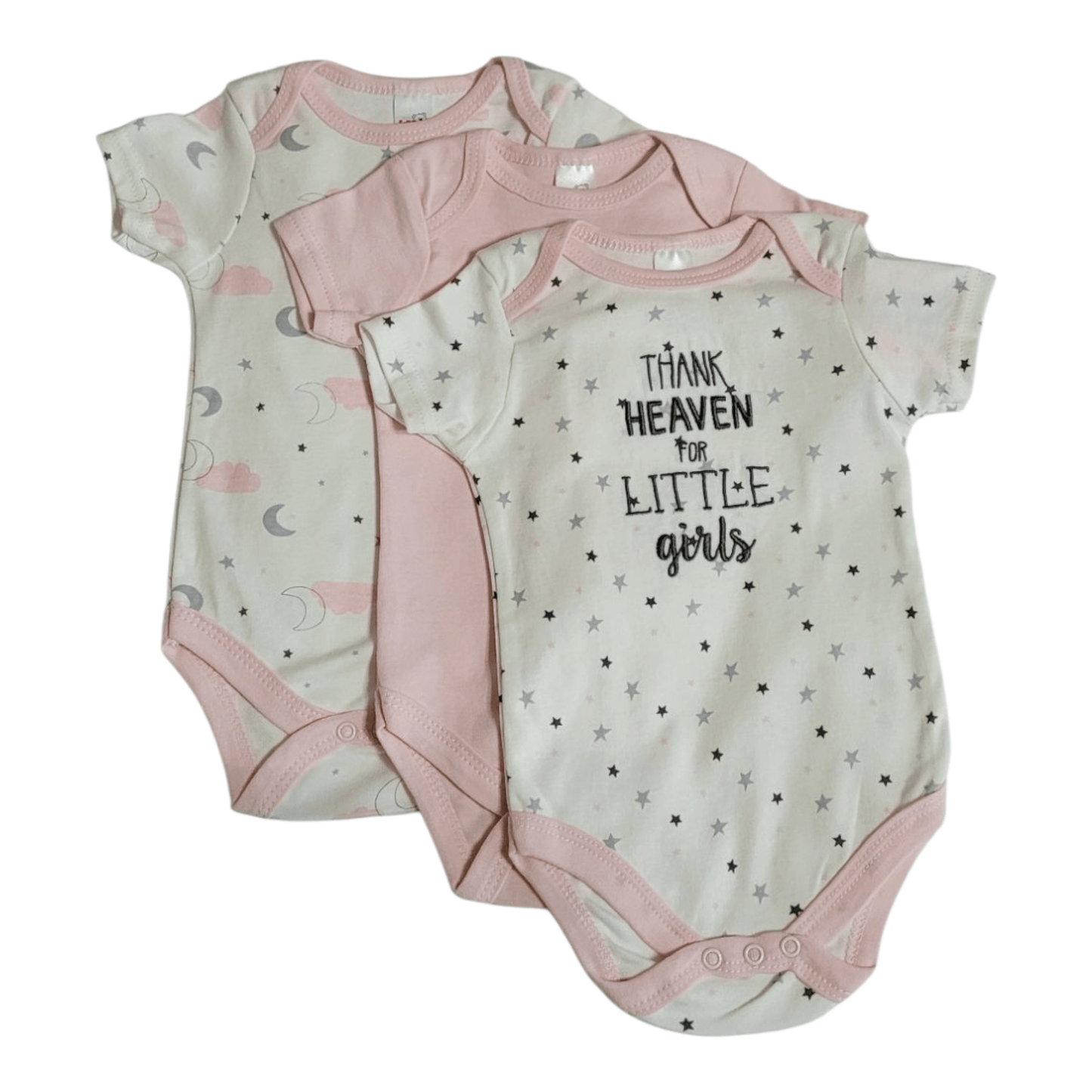 Soft Touch Baby Girls' 3 - Pack Bodysuit Set – "Thank Heaven for Little Girls" - Little Looms