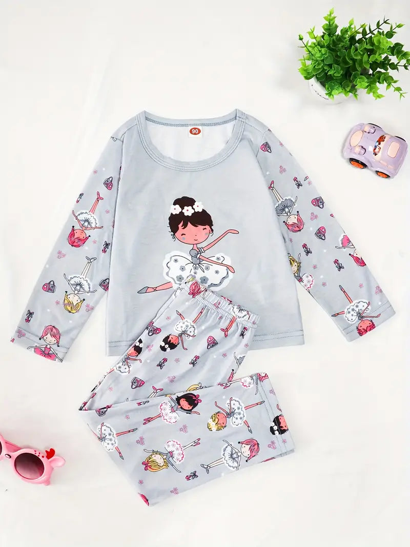 Pretty Ballerina Toddler Girl 2-Piece Pajama Set