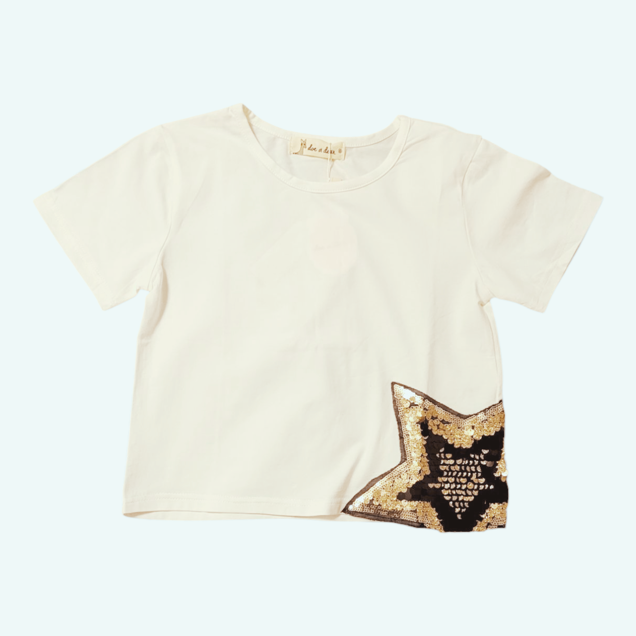 Doe a Dear Star Sequin Tee (Sizes 4T to 6) - Little Looms