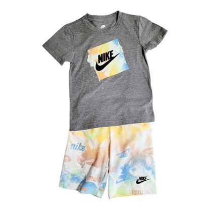 Nike Boys' 2 - Piece Summer Set – Graphic Tee & Multicolor Shorts - Little Looms
