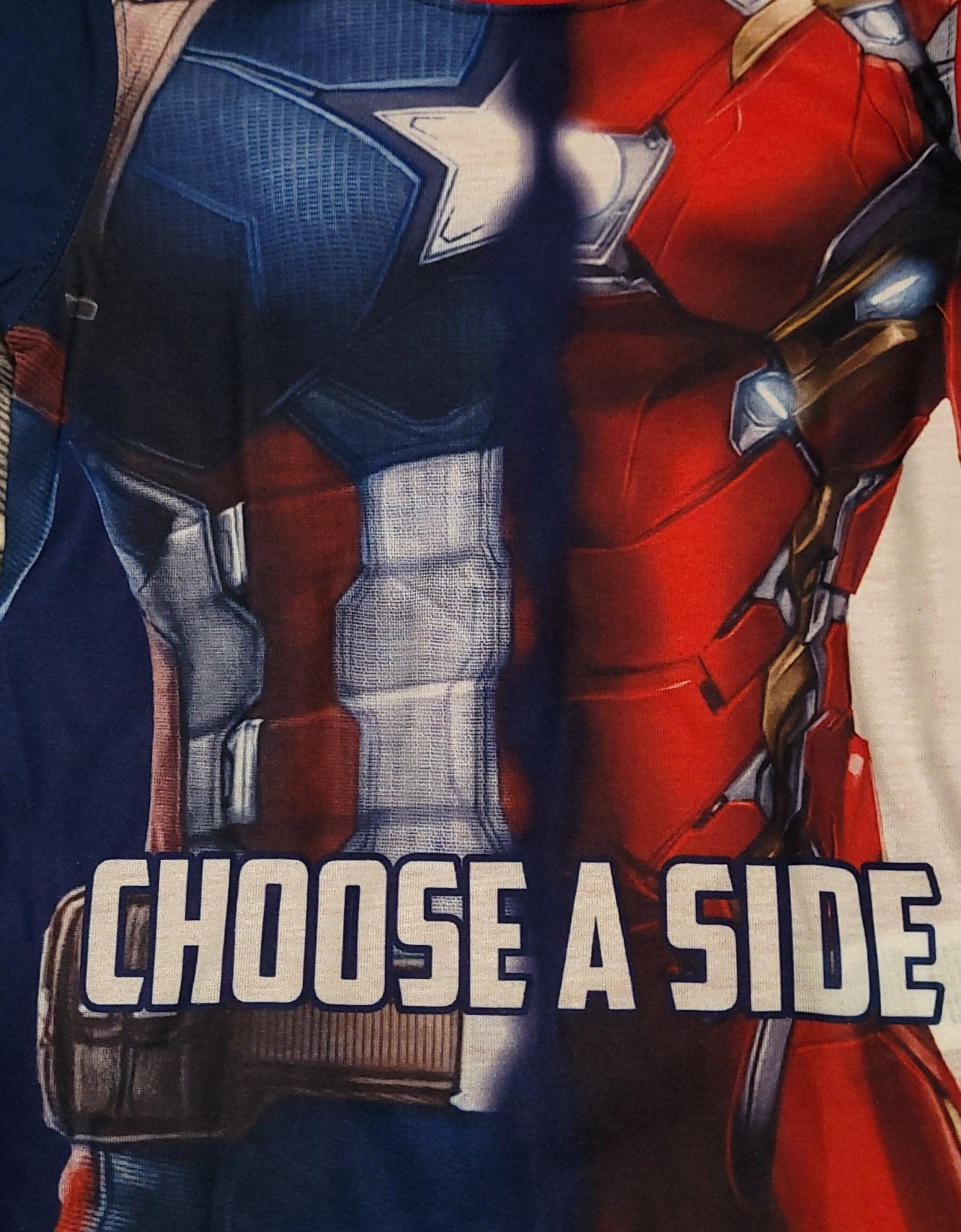 Marvel Civil War "Choose a Side" Toddler T-Shirt - Captain America & Iron Man - Little Looms