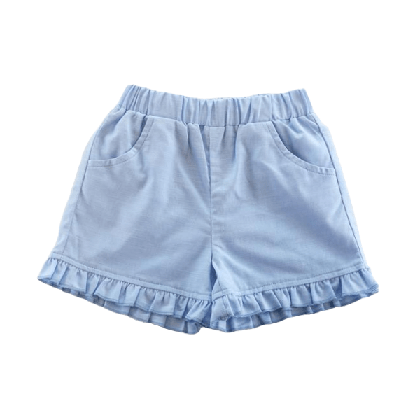 Classic Cotton Ruffle Hem Shorts - Little Looms