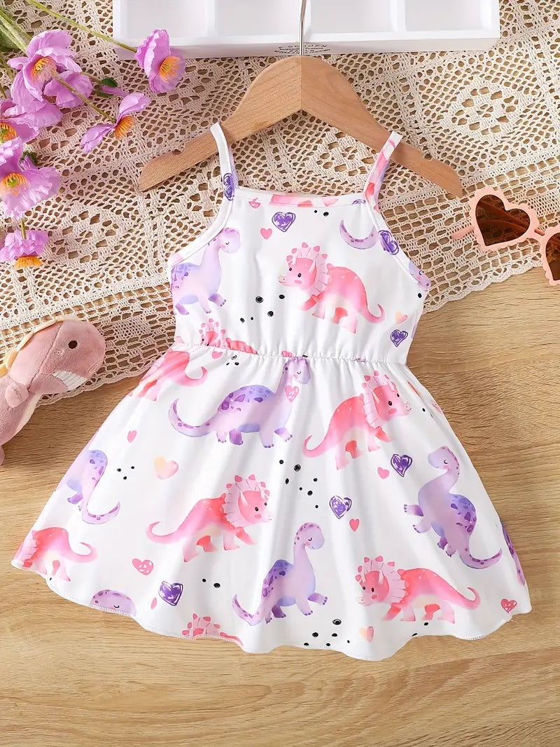 Cute and Colorful Dinosaur Toddler Dress