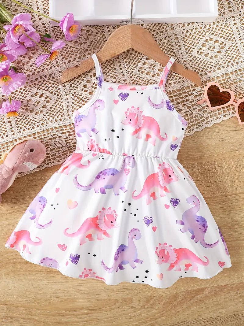 Cute and Colorful Dinosaur Baby Dress - Little Looms