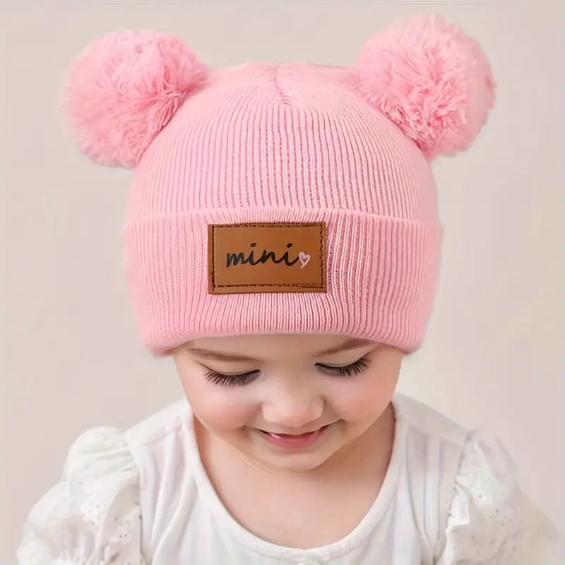 Baby & Toddler Cozy Pom-Pom "Mini" Knit Beanie