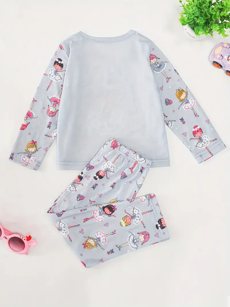 Pretty Ballerina Toddler Girl 2-Piece Pajama Set