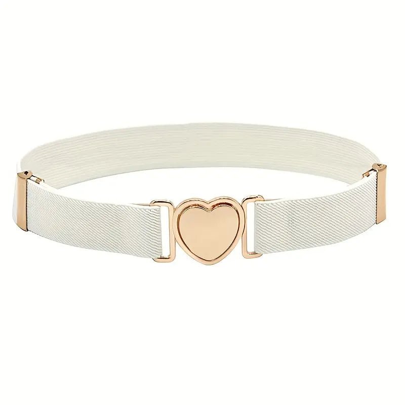 Girls’ Stretchy Belt with Adjustable Fit & Heart Buckle - Little Looms