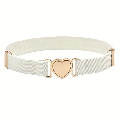 Girls’ Stretchy Belt with Adjustable Fit & Heart Buckle - Little Looms