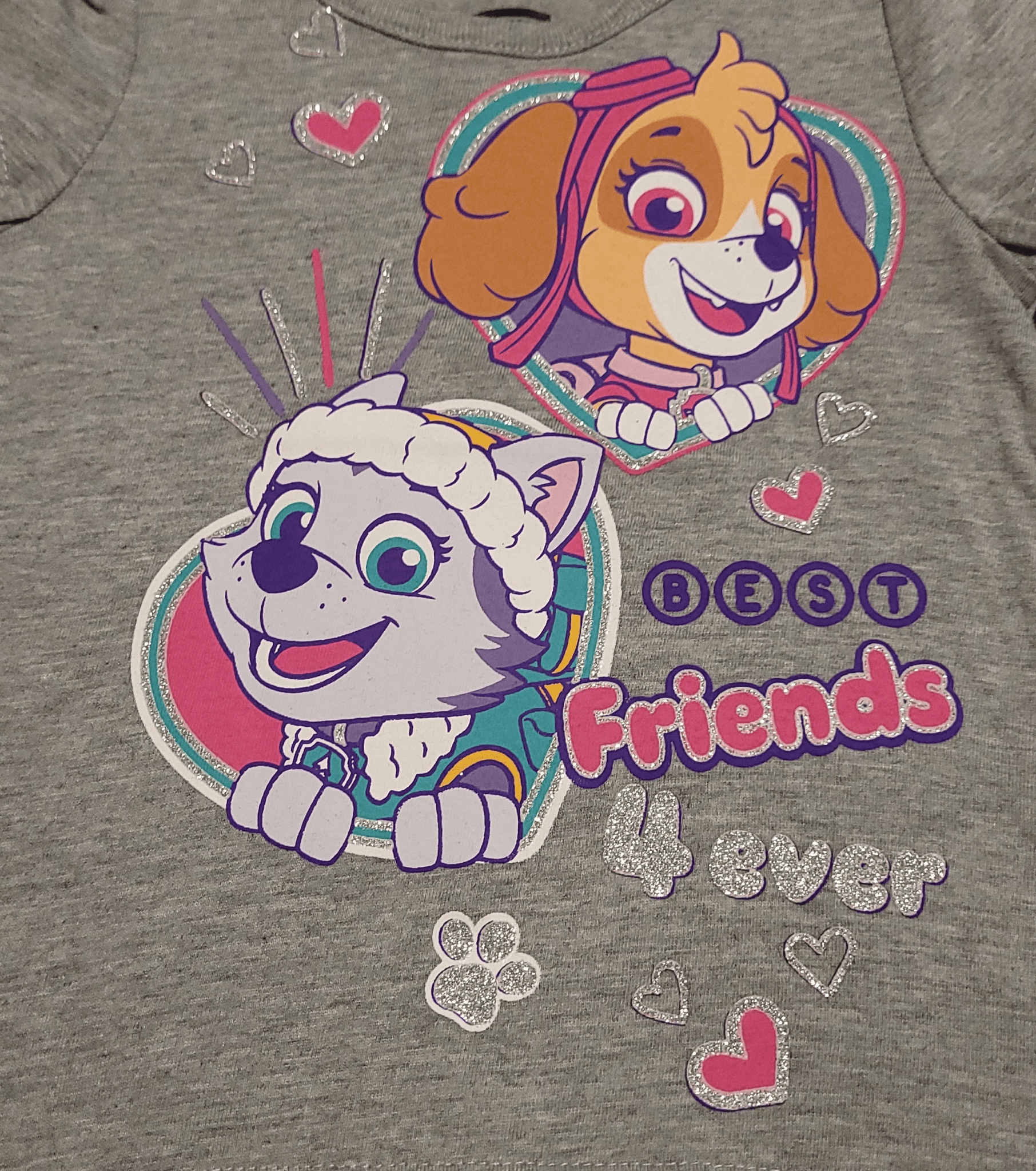 Nickelodeon PAW Patrol “Best Friends 4 Ever” Toddler Girl T-Shirt - Little Looms