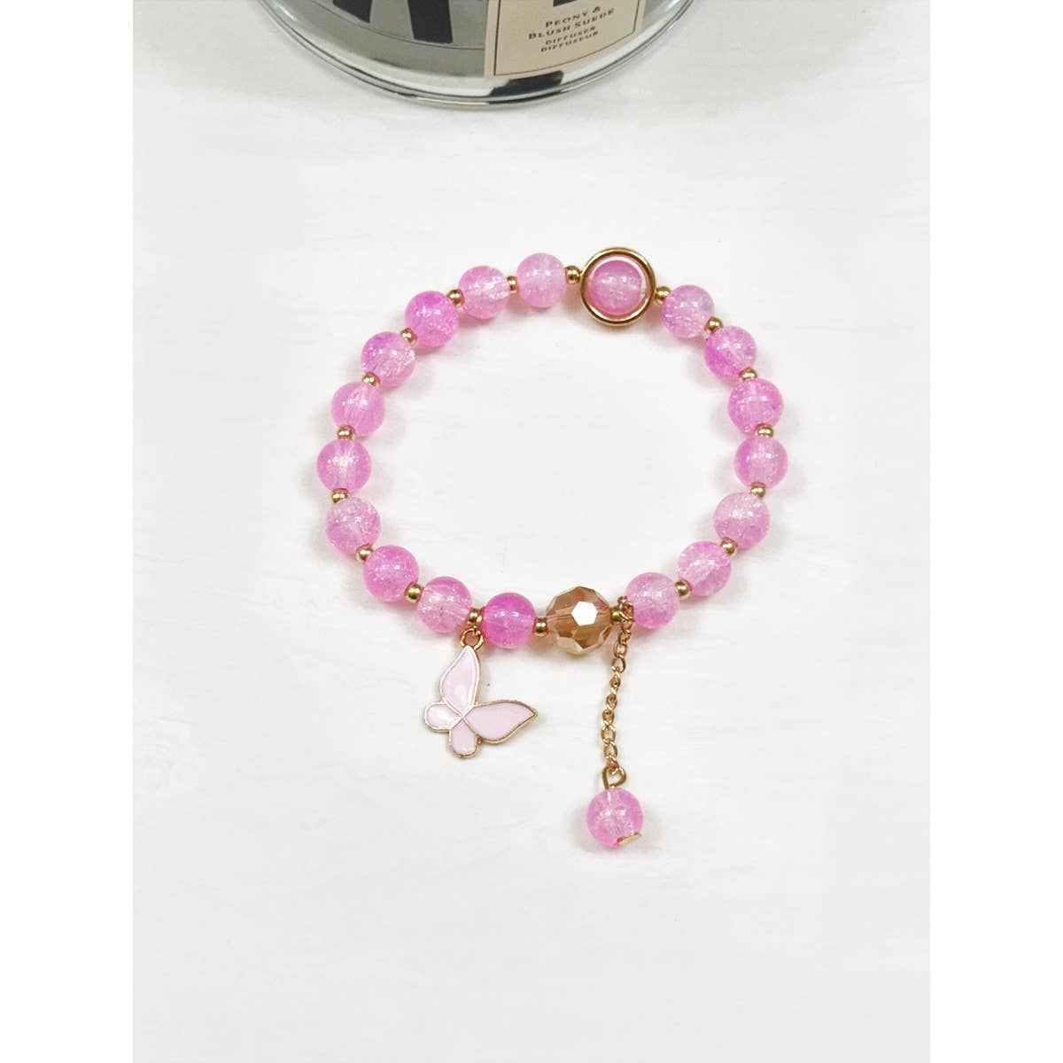Butterfly Charm Beaded Bracelet - Little Looms