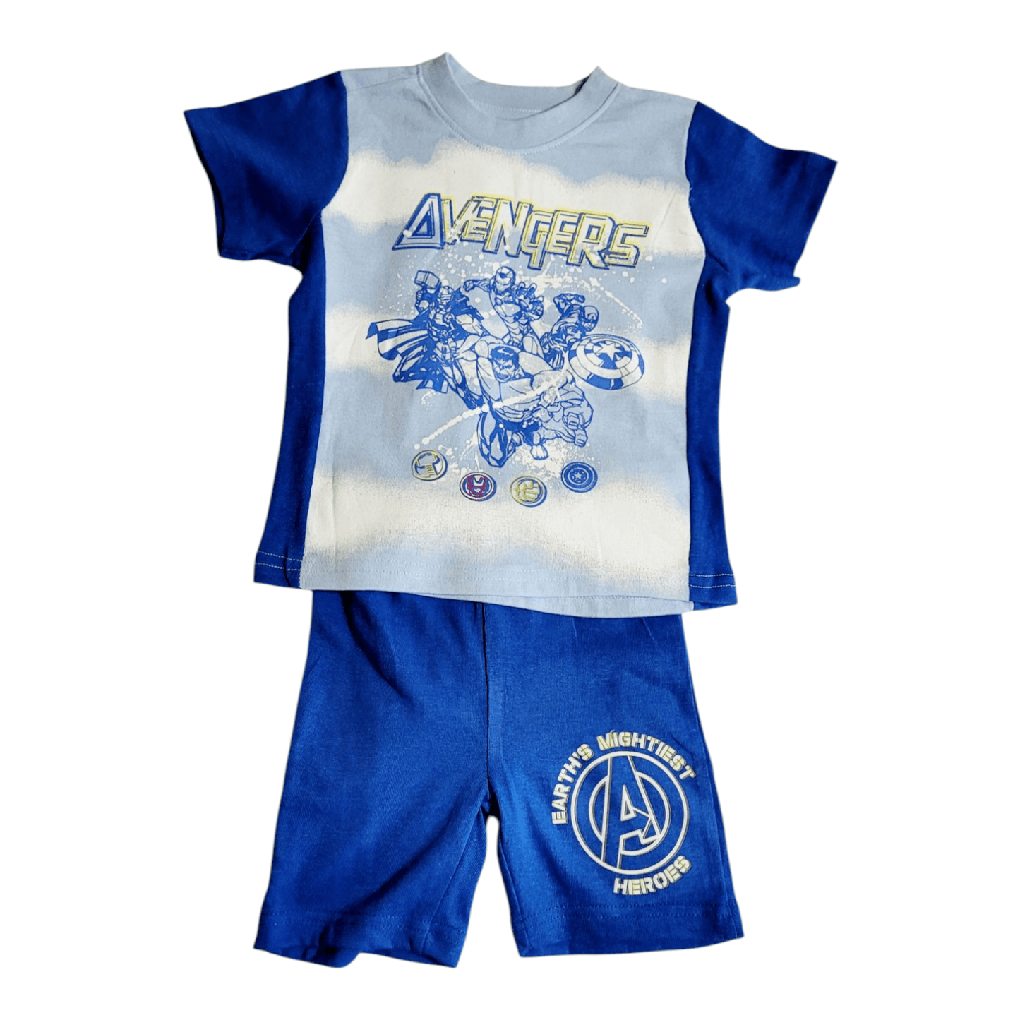 Marvel Avengers Boys' Toddler 2 - Piece Short Set – Earth’s Mightiest Heroes - Little Looms
