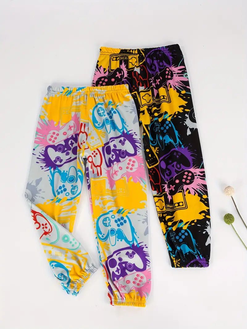 2 - Pack Graffiti Gamer Lounge Pants - Little Looms