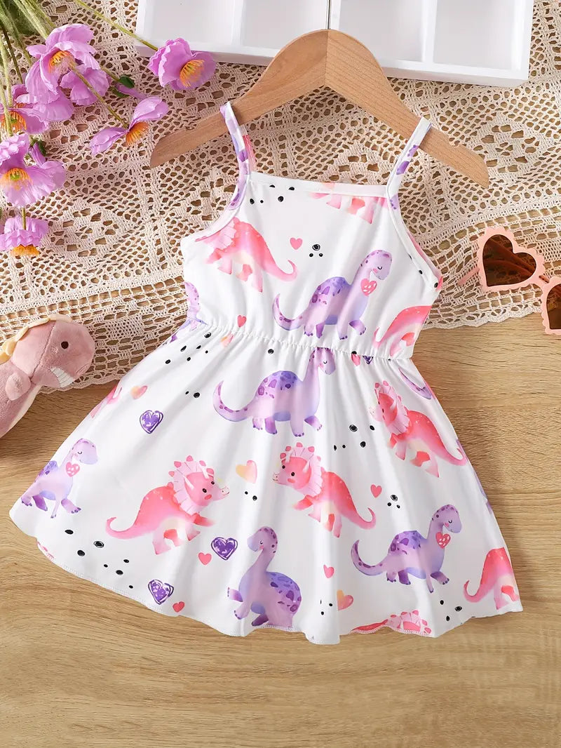 Cute and Colorful Dinosaur Toddler Dress