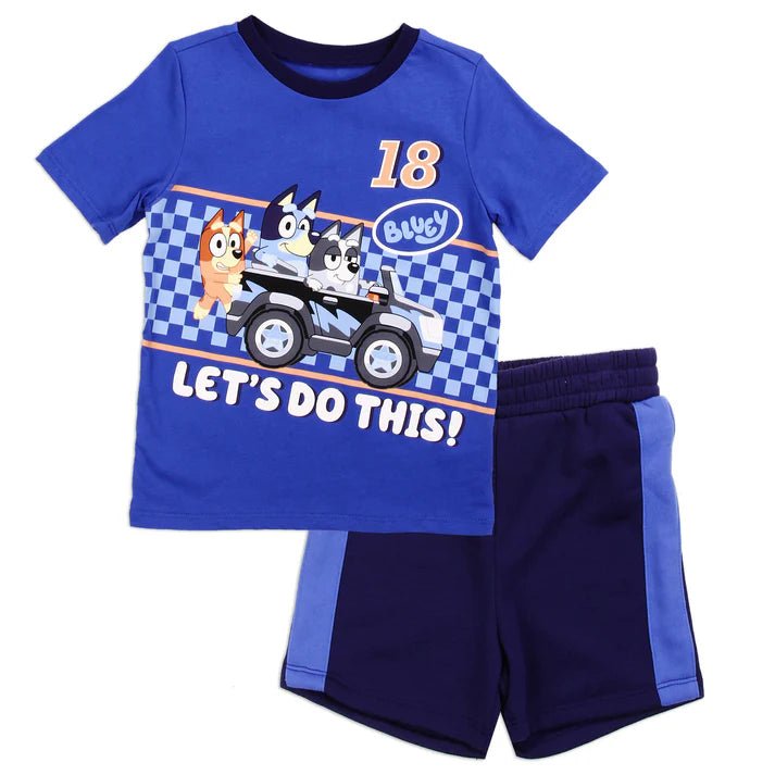 Bluey Boys' Toddler 2 - Piece Short Set – "Let’s Do This!" - Little Looms