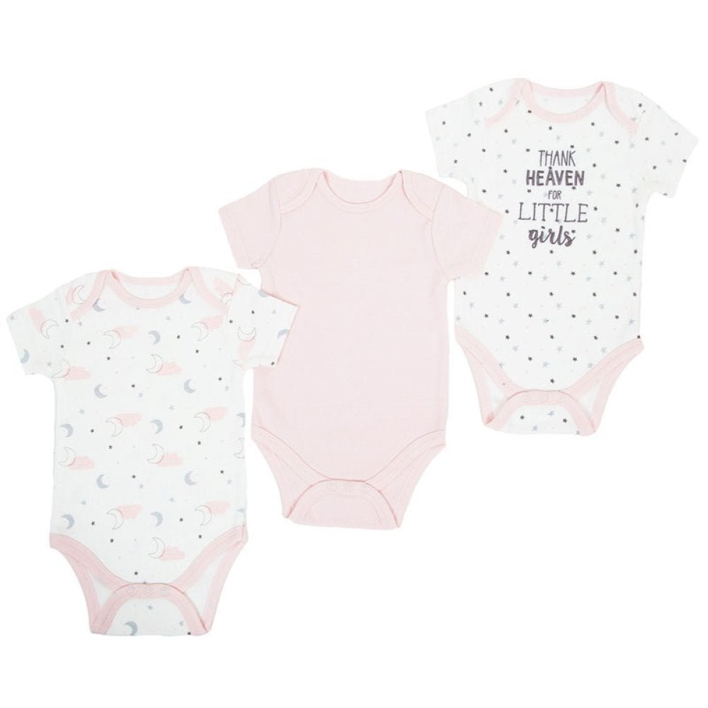 Soft Touch Baby Girls' 3 - Pack Bodysuit Set – "Thank Heaven for Little Girls" - Little Looms