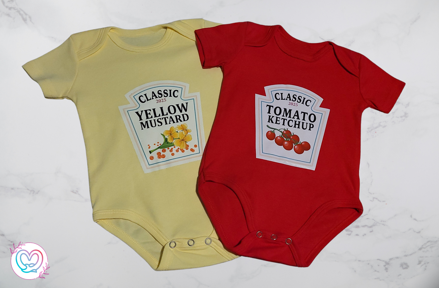 The Classic Ketchup and Mustard Duo Baby Bodysuits 2-Pack