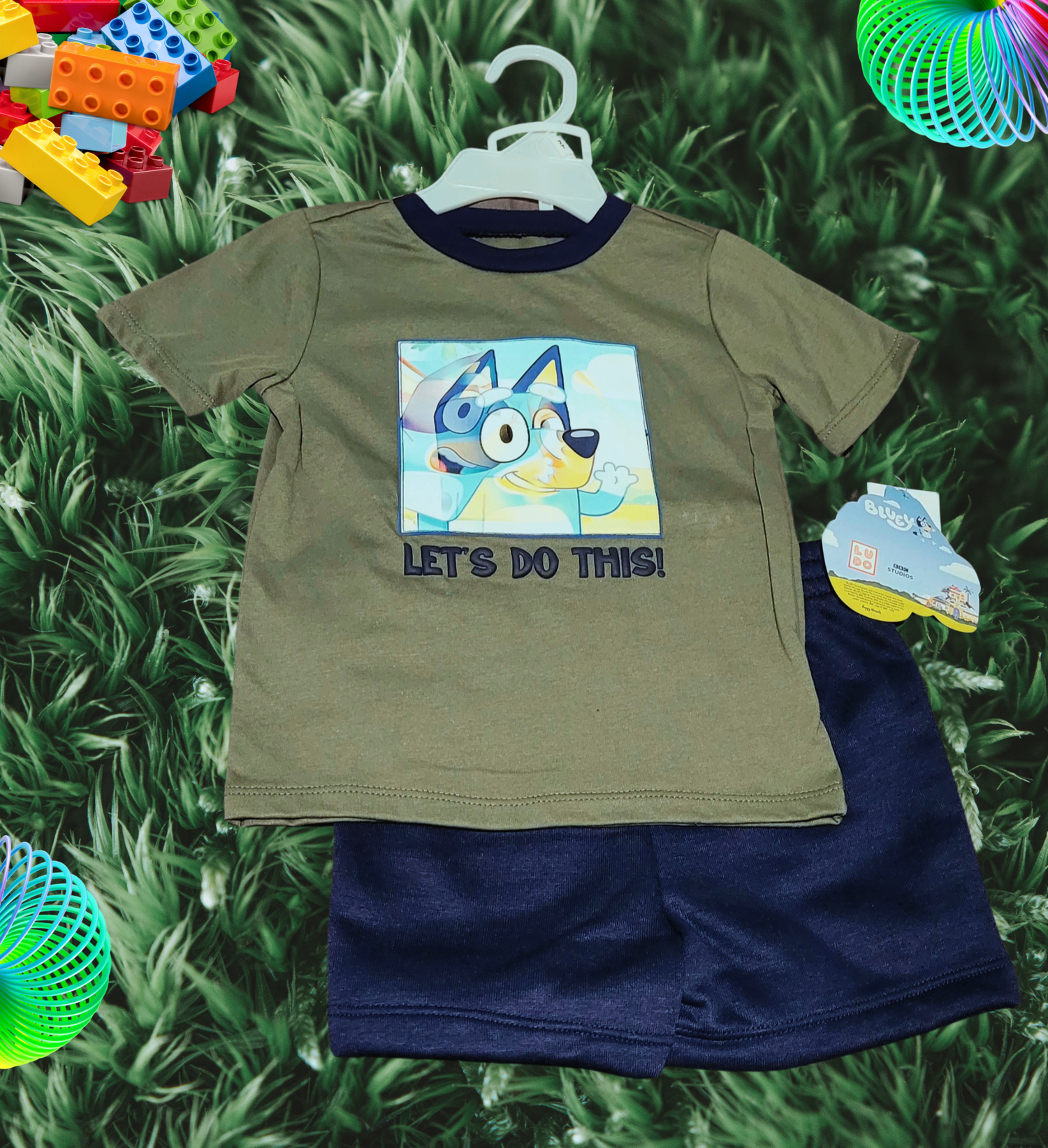 Licensed Let's Do This Bluey 2-Piece Outfit Set