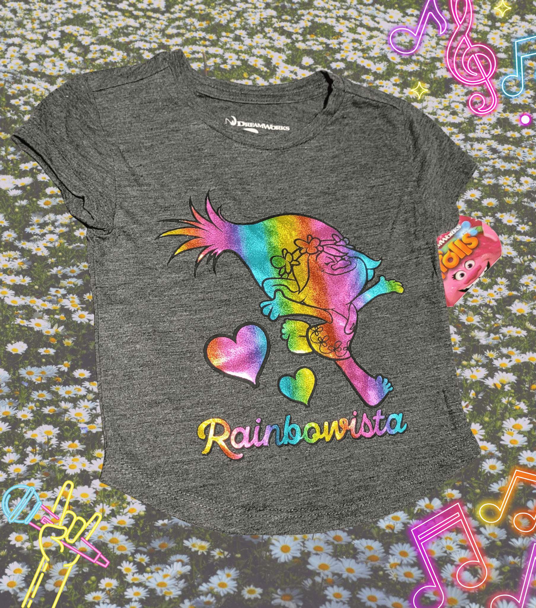 Princess Poppy Rainbownista Trolls Toddler Tee - Little Looms