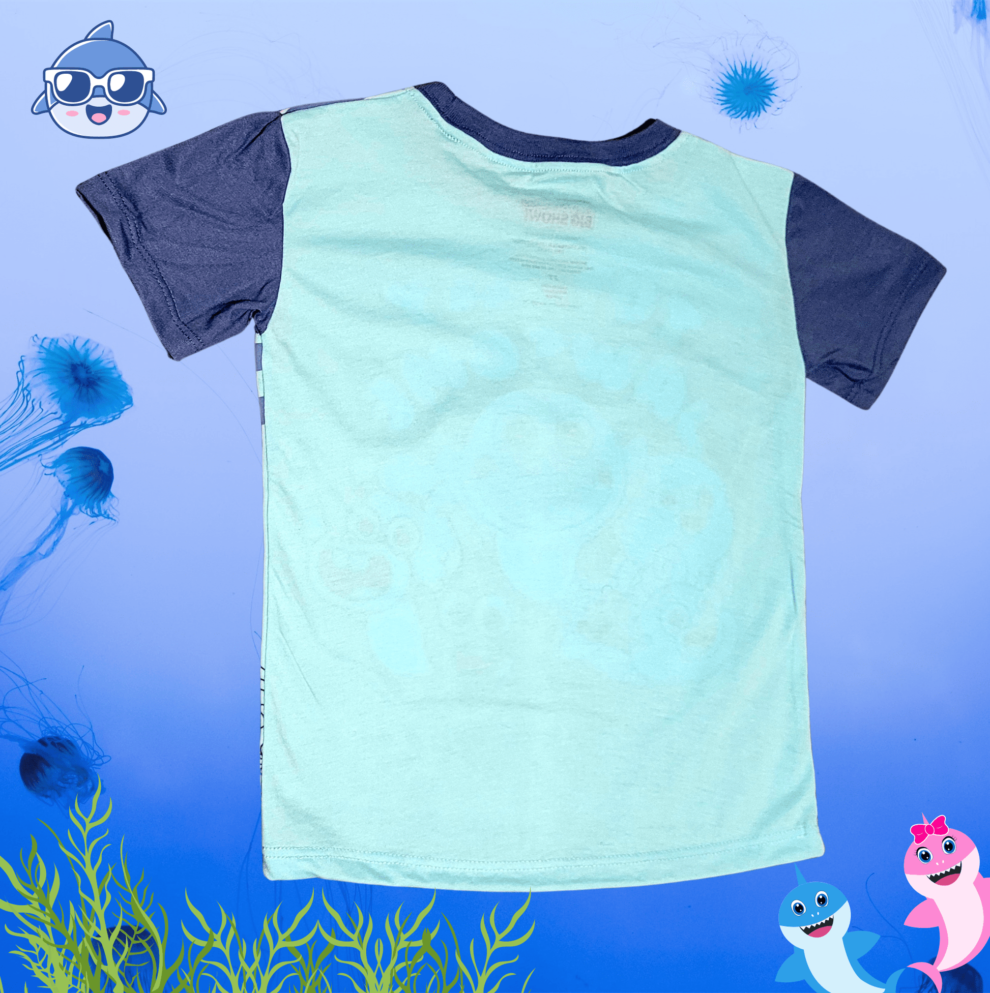 Baby Shark and Friends Totally Jawsome Blue Toddler Tee - Little Looms