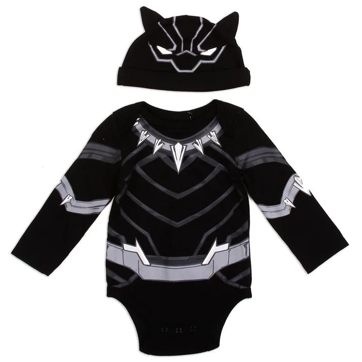 Black Panther Baby Bodysuit & Hat Set – Wakanda Warrior - Little Looms