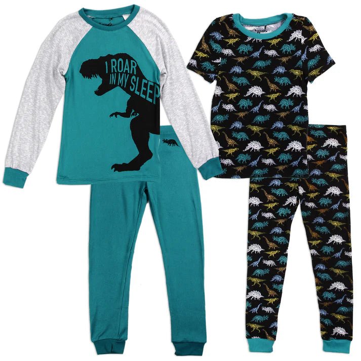 Little Rebels Boys 4 - Piece Dinosaur Pajama Set - Little Looms
