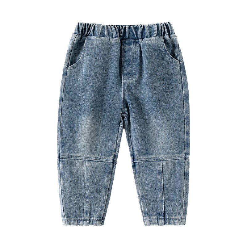 Toddler Boys' Wide Leg Solid Denim Jeans - Little Looms