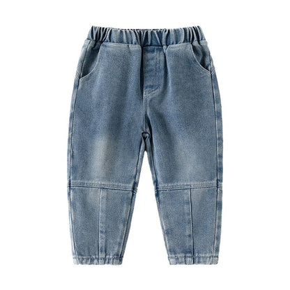 Toddler Boys' Wide Leg Solid Denim Jeans - Little Looms