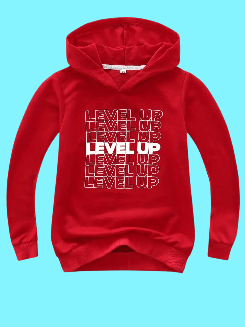 Red Level Up Toddler Hoodie - Little Looms