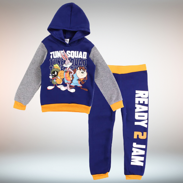 Licensed Space Jam "Tune Squad" Hoodie & Jogger Boy Fleece Set