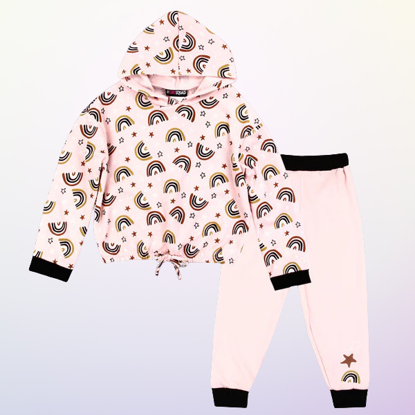 Girl Squad Rainbow Hoodie & Jogger Set