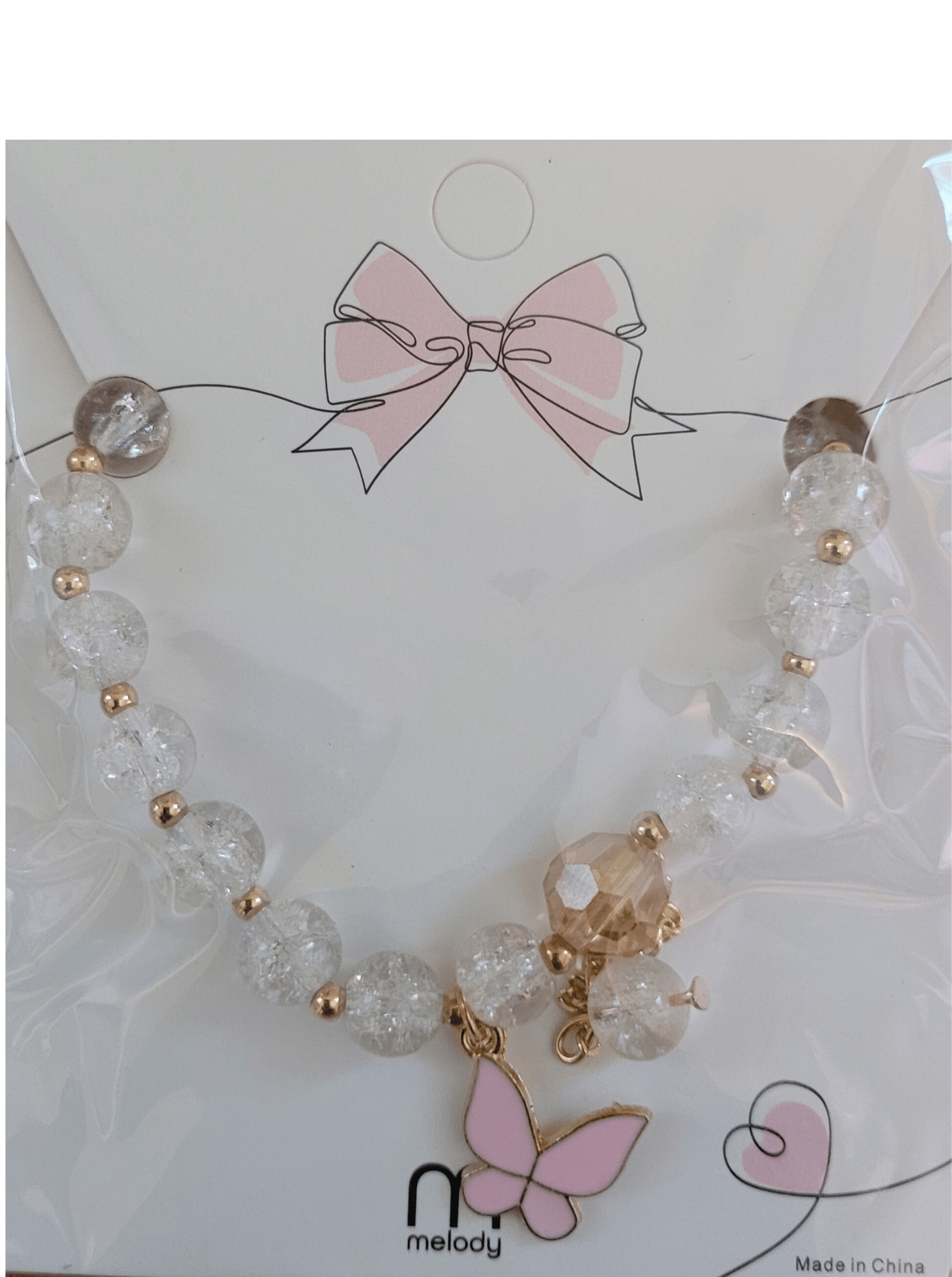Butterfly Charm Beaded Bracelet - Little Looms