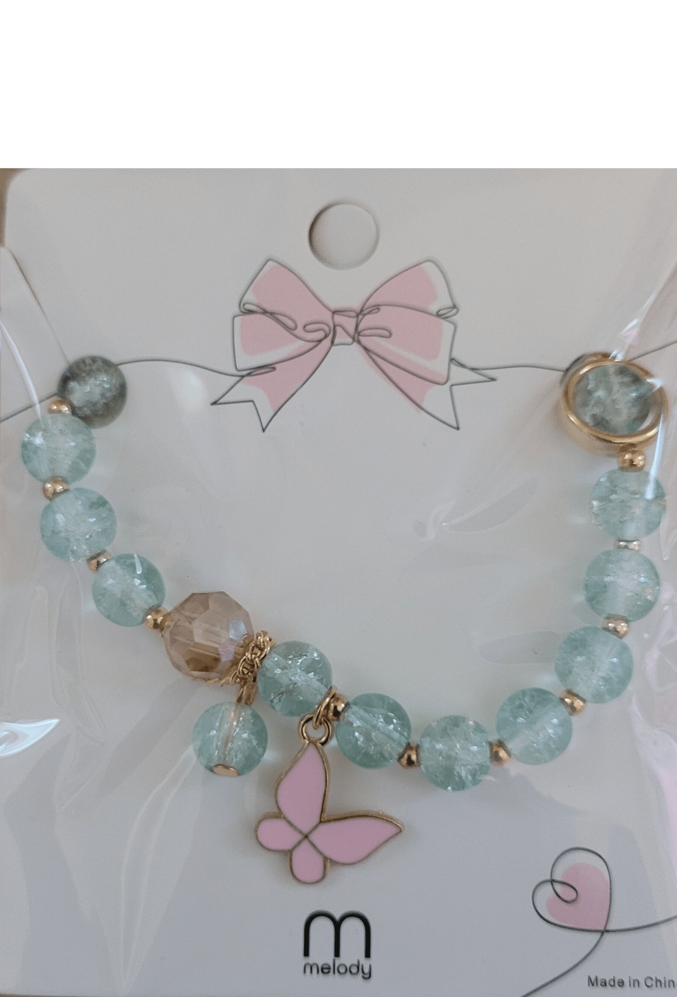 Butterfly Charm Beaded Bracelet - Little Looms