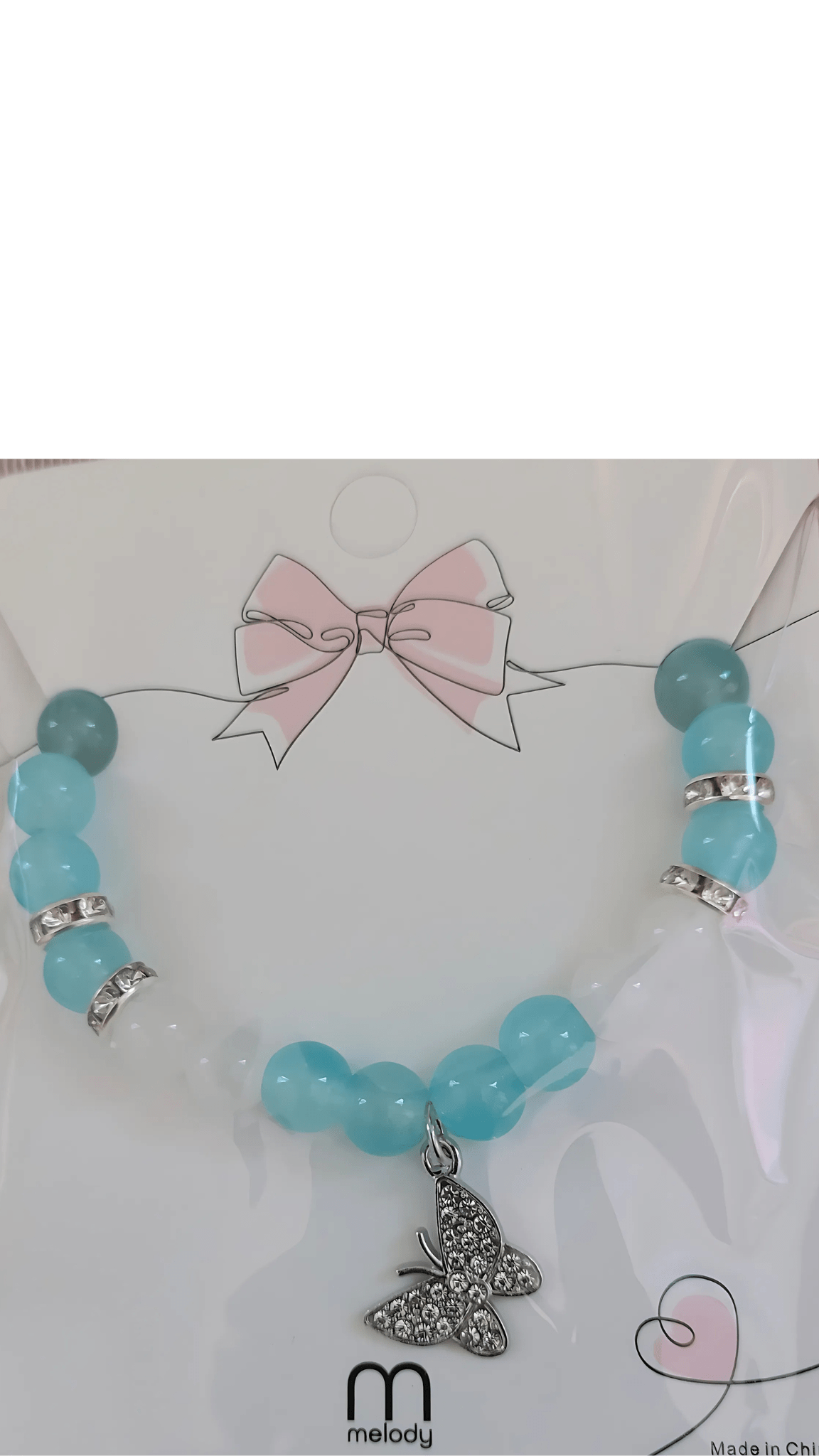 Sparkling Butterfly Charm Beaded Bracelet - Little Looms