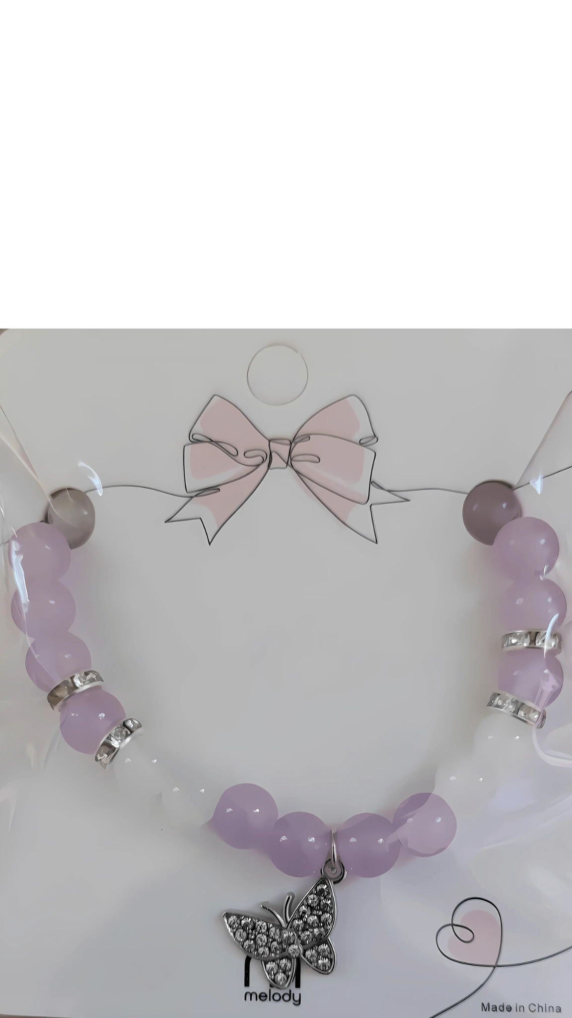 Sparkling Butterfly Charm Beaded Bracelet - Little Looms