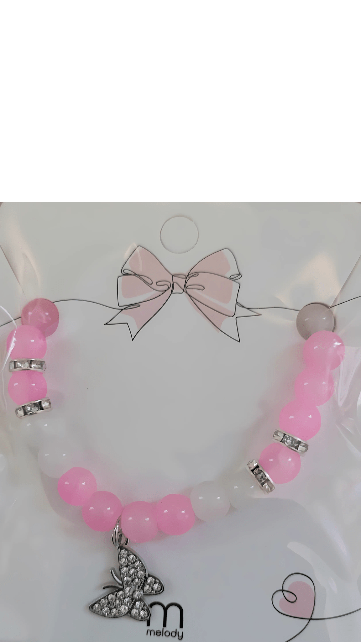 Sparkling Butterfly Charm Beaded Bracelet - Little Looms