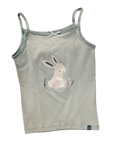 Girls' Bunny Graphic Cotton Tank Top | Blue Cami (Size 4T/5T) - Little Looms